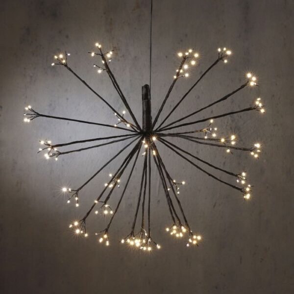 Luca Lighting - Dandelion Kerstverlichting - Klassiek Witte LED Lampjes - Ø70cm - Zwart ROBI Interior